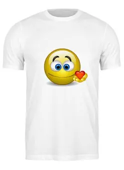 Заказать мужскую футболку в Москве. Футболка классическая "Smiley" от Abstractiya - готовые дизайны и нанесение принтов.