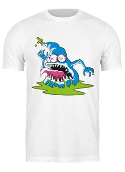 Заказать мужскую футболку в Москве. Футболка классическая monster от vita22 - готовые дизайны и нанесение принтов.