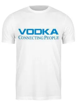 Заказать мужскую футболку в Москве. Футболка классическая водка/vodka от vita22 - готовые дизайны и нанесение принтов.