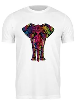 Заказать мужскую футболку в Москве. Футболка классическая Слон  от queen  - готовые дизайны и нанесение принтов.
