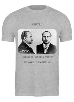 Заказать мужскую футболку в Москве. Футболка классическая Capone от Александр  - готовые дизайны и нанесение принтов.
