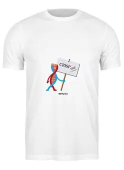 Заказать мужскую футболку в Москве. Футболка классическая CRISP me от Biohab.ru - готовые дизайны и нанесение принтов.
