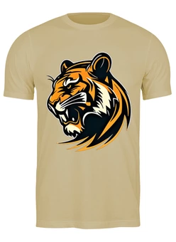 Заказать мужскую футболку в Москве. Футболка классическая Тигр    от Print design  - готовые дизайны и нанесение принтов.