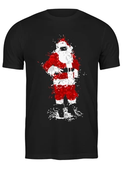 Заказать мужскую футболку в Москве. Футболка классическая Санта от skynatural - готовые дизайны и нанесение принтов.
