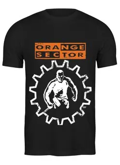 Заказать мужскую футболку в Москве. Футболка классическая Orange Sector от OEX design - готовые дизайны и нанесение принтов.