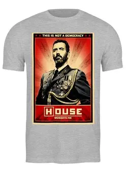 Заказать мужскую футболку в Москве. Футболка классическая Доктор Хаус / House от KinoArt - готовые дизайны и нанесение принтов.