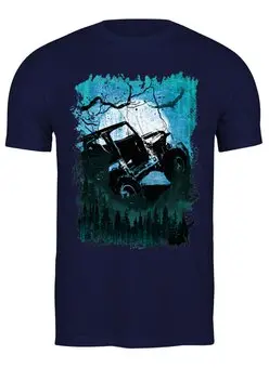 Заказать мужскую футболку в Москве. Футболка классическая  Offroad Expedition от oneredfoxstore@gmail.com - готовые дизайны и нанесение принтов.