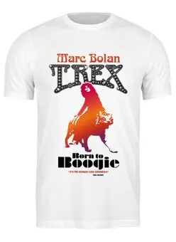Заказать мужскую футболку в Москве. Футболка классическая группа T-Rex от Fedor - готовые дизайны и нанесение принтов.