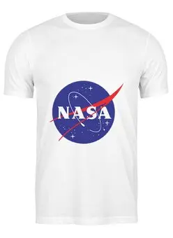 Заказать мужскую футболку в Москве. Футболка классическая NASA | НАСА от The Spaceway  - готовые дизайны и нанесение принтов.