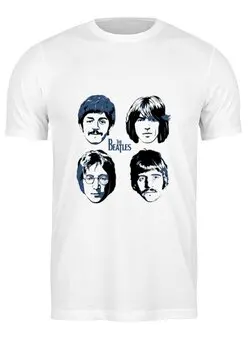 Заказать мужскую футболку в Москве. Футболка классическая The Beatles от Fedor - готовые дизайны и нанесение принтов.