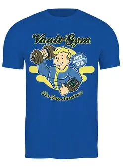 Заказать мужскую футболку в Москве. Футболка классическая Vault Boy от printik - готовые дизайны и нанесение принтов.