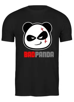 Заказать мужскую футболку в Москве. Футболка классическая Bad Panda    от T-shirt print  - готовые дизайны и нанесение принтов.