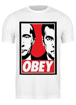Заказать мужскую футболку в Москве. Футболка классическая OBEY от Weed Stuff`a - готовые дизайны и нанесение принтов.
