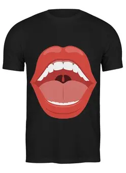 Заказать мужскую футболку в Москве. Футболка классическая Откройте рот от rybdenis1@mail.ru - готовые дизайны и нанесение принтов.