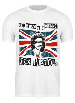 Заказать мужскую футболку в Москве. Футболка классическая Sex Pistols от geekbox - готовые дизайны и нанесение принтов.