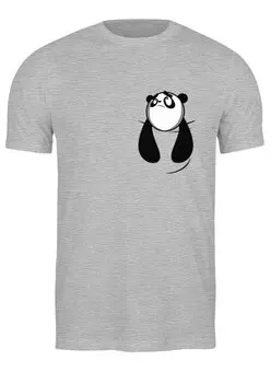 Заказать мужскую футболку в Москве. Футболка классическая Панда в Кармане от coolmag - готовые дизайны и нанесение принтов.