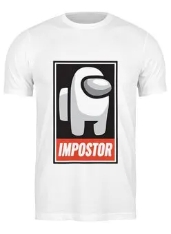 Заказать мужскую футболку в Москве. Футболка классическая Among Us Impostor от El Fox - готовые дизайны и нанесение принтов.