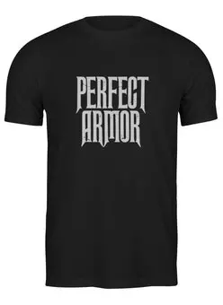 Заказать мужскую футболку в Москве. Футболка классическая Perfect Armor Black t-shirt от Alcochat - готовые дизайны и нанесение принтов.