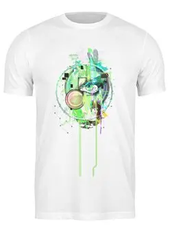 Заказать мужскую футболку в Москве. Футболка классическая Взгляд искусственного интеллекта. от Zorgo-Art  - готовые дизайны и нанесение принтов.
