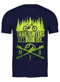 Заказать мужскую футболку в Москве. Футболка классическая Trailhunters от oneredfoxstore@gmail.com - готовые дизайны и нанесение принтов.