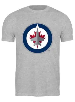 Заказать мужскую футболку в Москве. Футболка классическая Winnipeg Jets / NHL Canada от KinoArt - готовые дизайны и нанесение принтов.