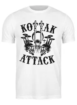 Заказать мужскую футболку в Москве. Футболка классическая Kottak (ударник группы Scorpions) от Leichenwagen - готовые дизайны и нанесение принтов.