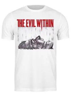 Заказать мужскую футболку в Москве. Футболка классическая The Evil Within от Leichenwagen - готовые дизайны и нанесение принтов.