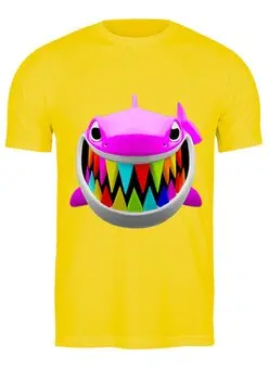 Заказать мужскую футболку в Москве. Футболка классическая 6ix9ine GOOBA shark / Акула СиксНайн от symbols - готовые дизайны и нанесение принтов.