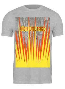Заказать мужскую футболку в Москве. Футболка классическая High voltage. от Eva De Peron.  - готовые дизайны и нанесение принтов.