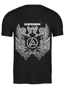 Заказать мужскую футболку в Москве. Футболка классическая Linkin Park - logo от Денис - готовые дизайны и нанесение принтов.