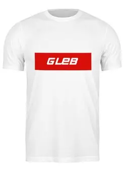 Заказать мужскую футболку в Москве. Футболка классическая  Имя Gleb  от THE_NISE  - готовые дизайны и нанесение принтов.