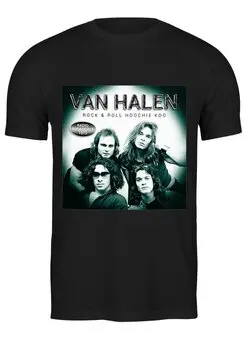 Заказать мужскую футболку в Москве. Футболка классическая Van Halen от Fedor - готовые дизайны и нанесение принтов.