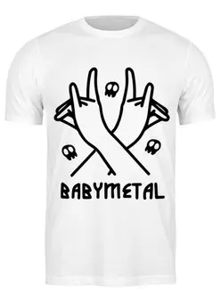 Заказать мужскую футболку в Москве. Футболка классическая BABYMETAL от geekbox - готовые дизайны и нанесение принтов.