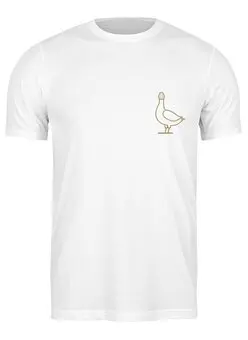 Заказать мужскую футболку в Москве. Футболка классическая «GUS White» от Artem White - готовые дизайны и нанесение принтов.