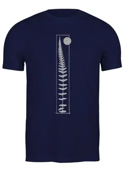 Заказать мужскую футболку в Москве. Футболка классическая Fern and Moon от oneredfoxstore@gmail.com - готовые дизайны и нанесение принтов.