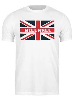 Заказать мужскую футболку в Москве. Футболка классическая Millwall Union Jack от Millwall Supporters Club Russia - готовые дизайны и нанесение принтов.