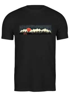 Заказать мужскую футболку в Москве. Футболка классическая Moon and Bike от oneredfoxstore@gmail.com - готовые дизайны и нанесение принтов.