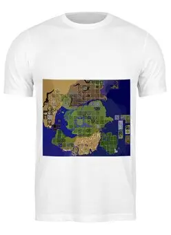 Заказать мужскую футболку в Москве. Футболка классическая Карта мира Ragnarok Online  от posterman - готовые дизайны и нанесение принтов.