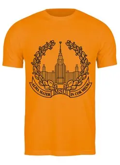 Заказать мужскую футболку в Москве. Футболка классическая  МФ1 Alma Mater от AR Print - готовые дизайны и нанесение принтов.