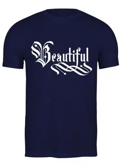 Заказать мужскую футболку в Москве. Футболка классическая Beautiful от ISliM - готовые дизайны и нанесение принтов.