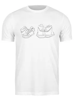Заказать мужскую футболку в Москве. Футболка классическая Ходи в кедах от oneredfoxstore@gmail.com - готовые дизайны и нанесение принтов.