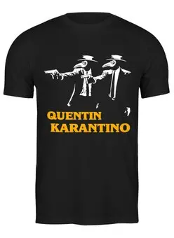 Заказать мужскую футболку в Москве. Футболка классическая Квентин Карантино от gopotol - готовые дизайны и нанесение принтов.