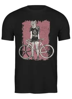 Заказать мужскую футболку в Москве. Футболка классическая Bike Punk  от oneredfoxstore@gmail.com - готовые дизайны и нанесение принтов.