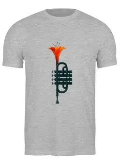 Заказать мужскую футболку в Москве. Футболка классическая труба цветок от cherdantcev - готовые дизайны и нанесение принтов.