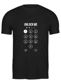 Заказать мужскую футболку в Москве. Футболка классическая Unlock Me! от kolmakov.andrey@gmail.com - готовые дизайны и нанесение принтов.