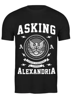 Заказать мужскую футболку в Москве. Футболка классическая Asking Alexandria от geekbox - готовые дизайны и нанесение принтов.