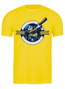 Заказать мужскую футболку в Москве. Футболка классическая Бейсболист от Leichenwagen - готовые дизайны и нанесение принтов.