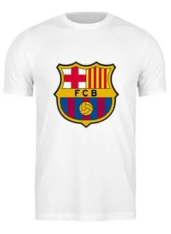 Заказать мужскую футболку в Москве. Футболка классическая Barcelona от THE_NISE  - готовые дизайны и нанесение принтов.