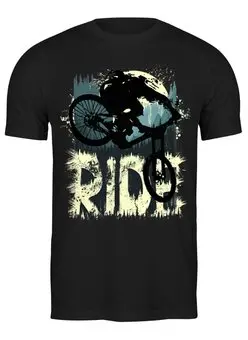 Заказать мужскую футболку в Москве. Футболка классическая Mountain Bike от oneredfoxstore@gmail.com - готовые дизайны и нанесение принтов.