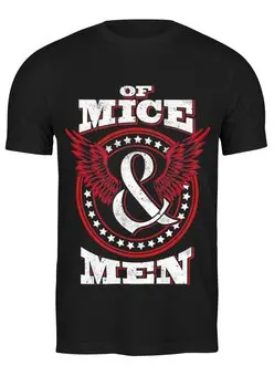 Заказать мужскую футболку в Москве. Футболка классическая Of Mice & Men от geekbox - готовые дизайны и нанесение принтов.